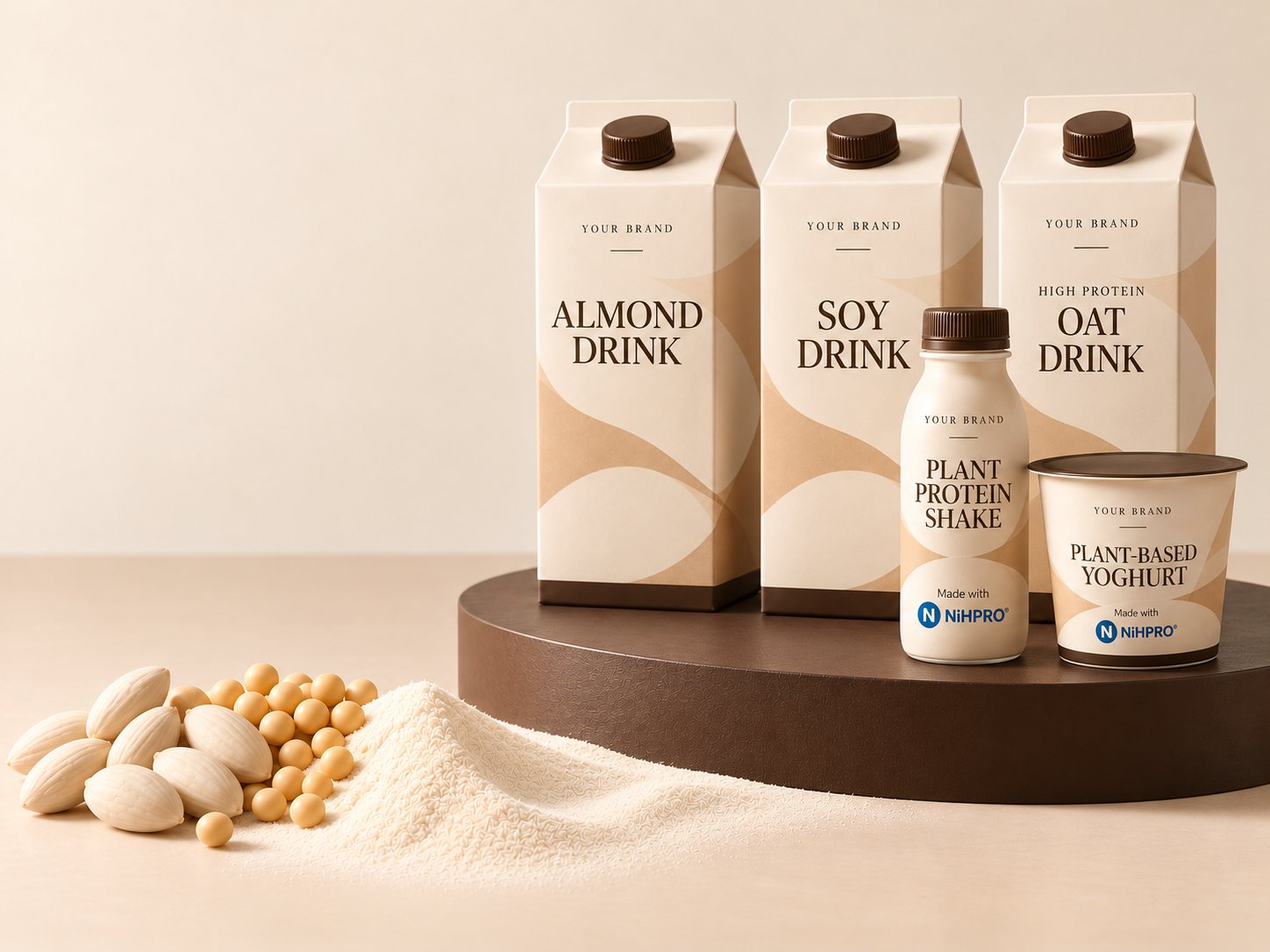Plant-based drinks and yoghurt