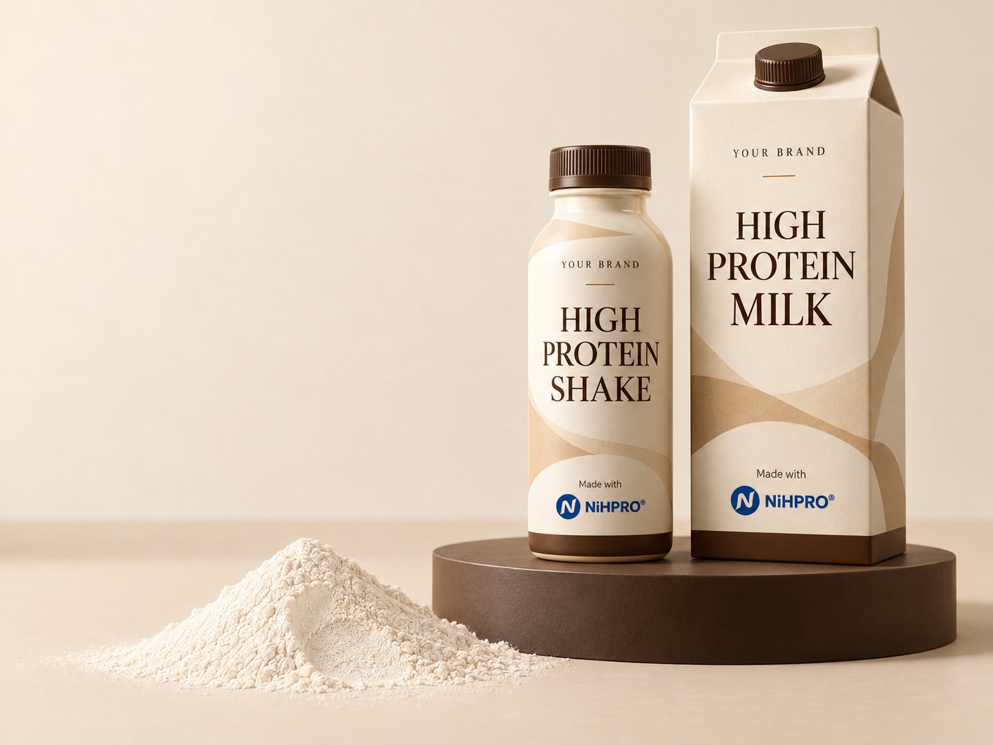 High-protein milk, drinks and RTD shakes